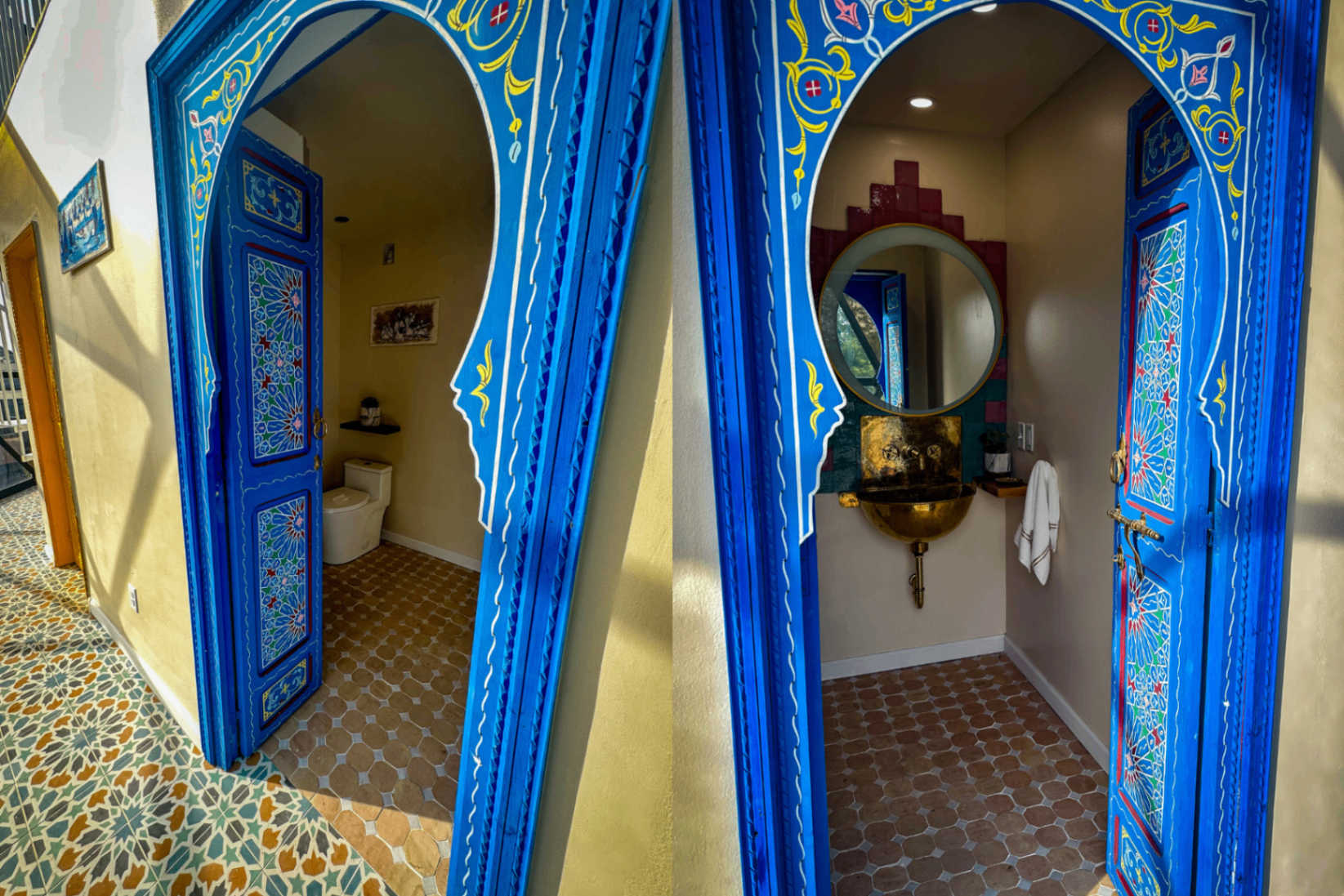 The en-suite bathroom inside the Chefchaouen Dome