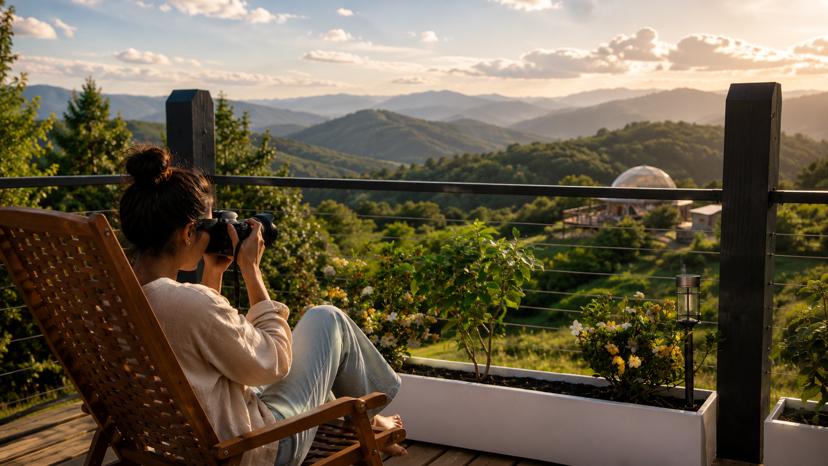 Camera on the land