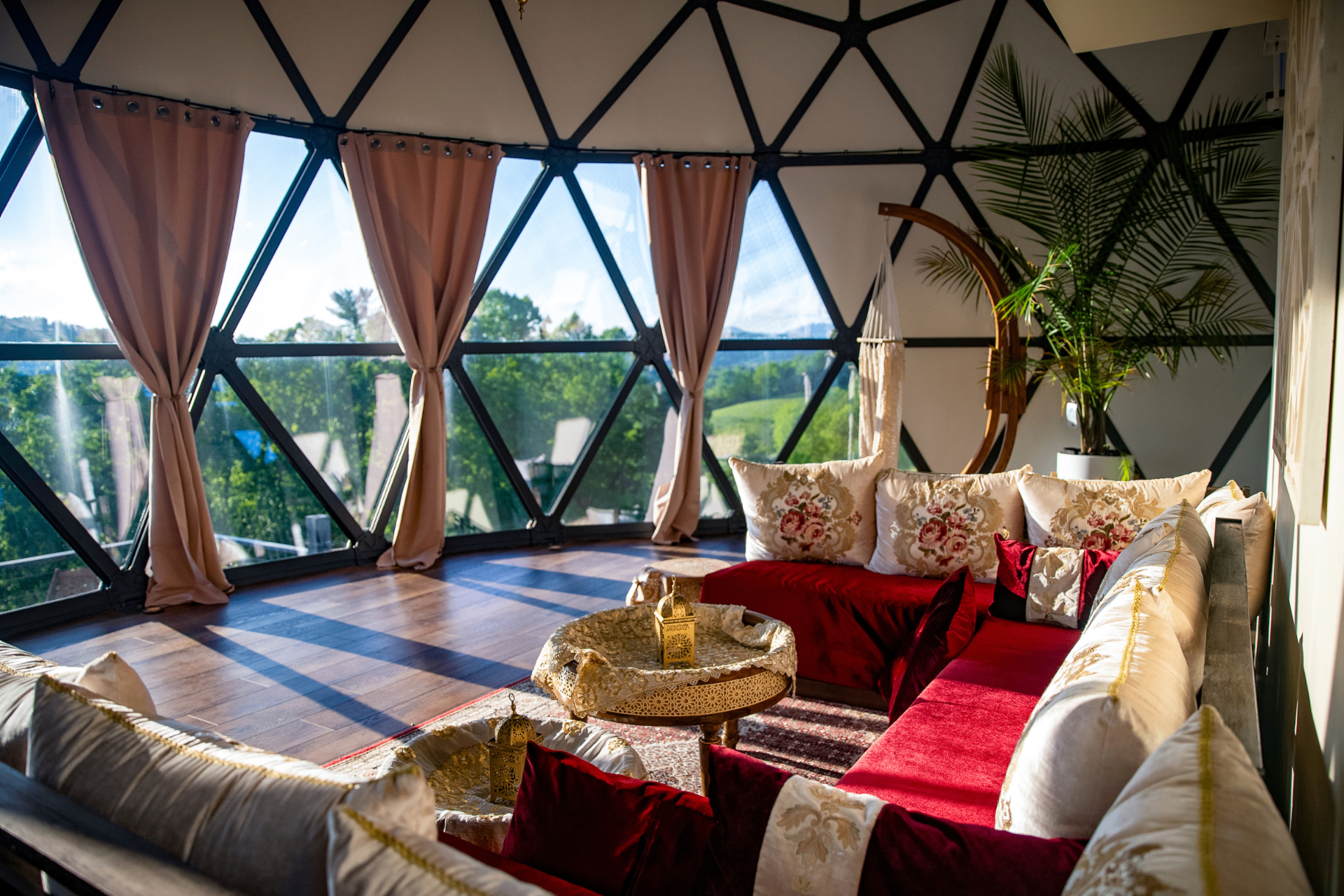 Casablanca dome exterior with deck at golden hour